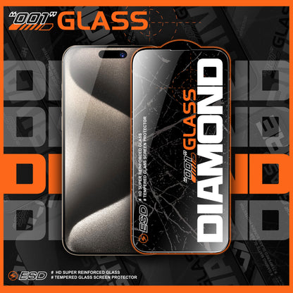 001" series Super Strong Black border HD transparent Tempered Glass Screen Protector