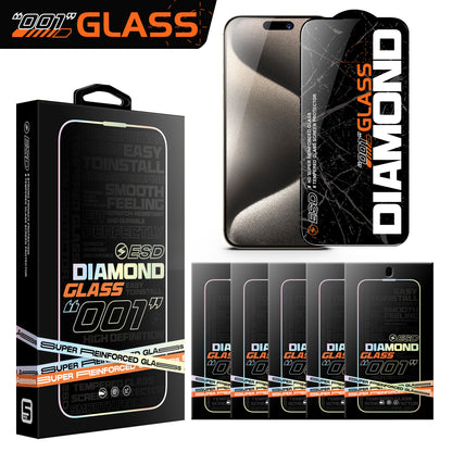 001" series Super Strong Black border HD transparent Tempered Glass Screen Protector