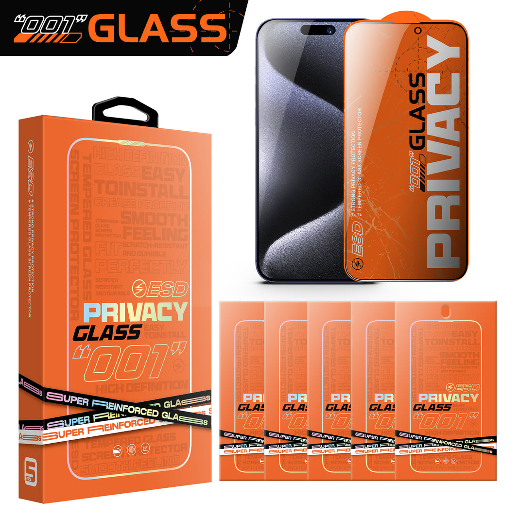 001" series HD Privacy Tempered Glass Screen Protector