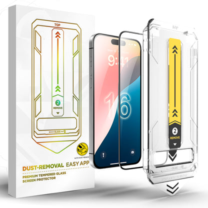 Titan Series Screen Protector Automatic Dust-removal for iPhone Tempered Glass Screen Protector Bubble Free HD Clear Easy Installation