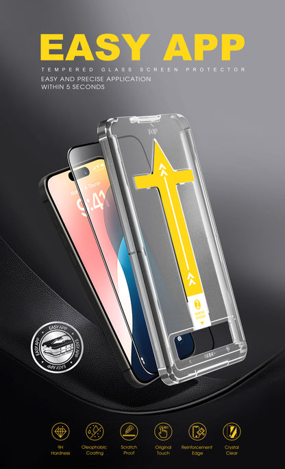 ZIFRIEND IPHONE 16 SERIES HD TEMPERED GLASS SCREEN PROTECTOR EASYAPP