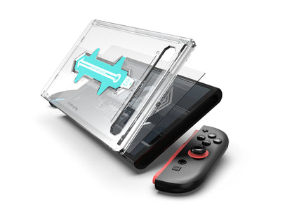 New!Dust Removal TEMPERED GLASS SCREEN PROTECTOR WITH EASY APP For Ninetendo Switch 2