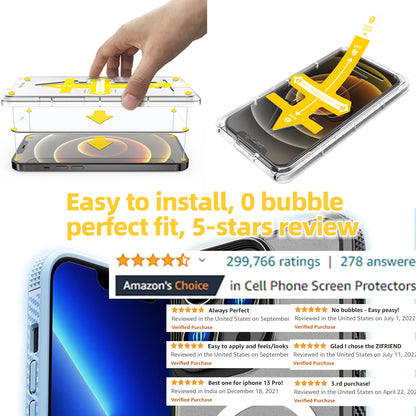 Premium Crystal 2.5D Tempered Glass screen protector for iPhone with Easy Applicator